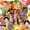 PALNKART Pirate King Birthday Character One Piece Birthday Birthday Kids Birthday Happy Birthday Hanging Cake Topper Decorations, Balloons, Balloons,