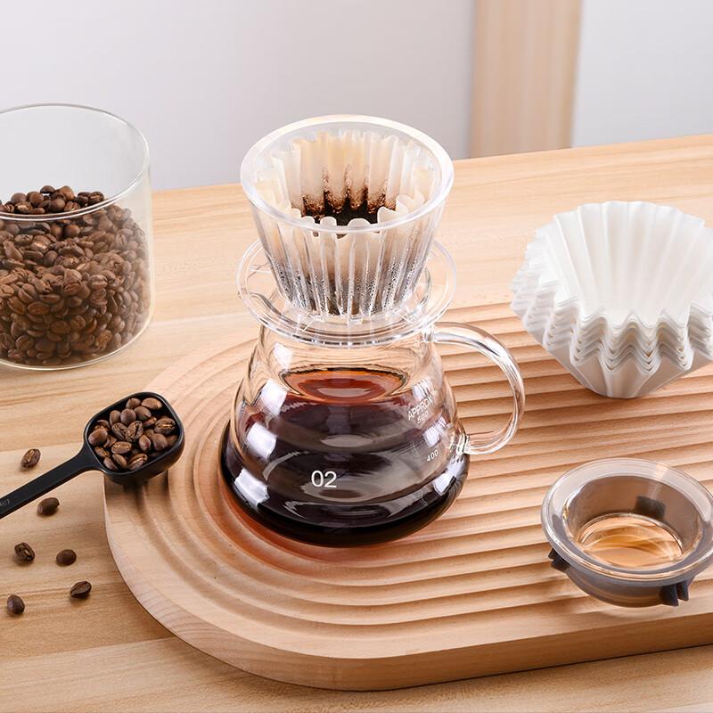 CLITON Coffee Filter Papers, Portable Drip-Style Pour-Over Coffee Filter Mesh, Cake Bowl-Shaped Filter Cup Paper, 50 Sheets