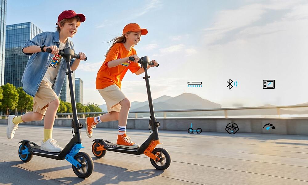 קורקינט חשמלי מתקפל לילדים AgileRide K6 לקטנטנים 9 ק"מ תאורת LED קישוריות