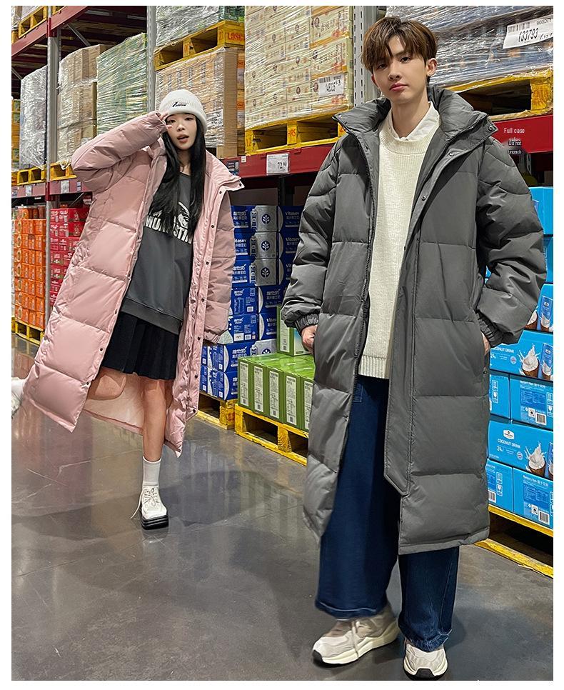 Nouvelle doudoune longue jusqu'au genou Automne/Hiver: Manteau chaud décontracté unisexe