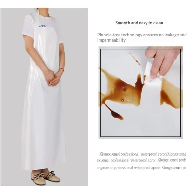 Apron Tpu Odorless Heat-Resistant Waterproof Oil Resistant Men'S And Women'S Aprons Multifunctional Apron