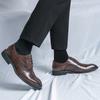 Luxus Herren Anzugschuhe Spitzschuh Leder Herren Oxfords Schuhe Klassische Italien Brogues Schuhe Mode Schnürschuhe Herrenschuhe Größe 46