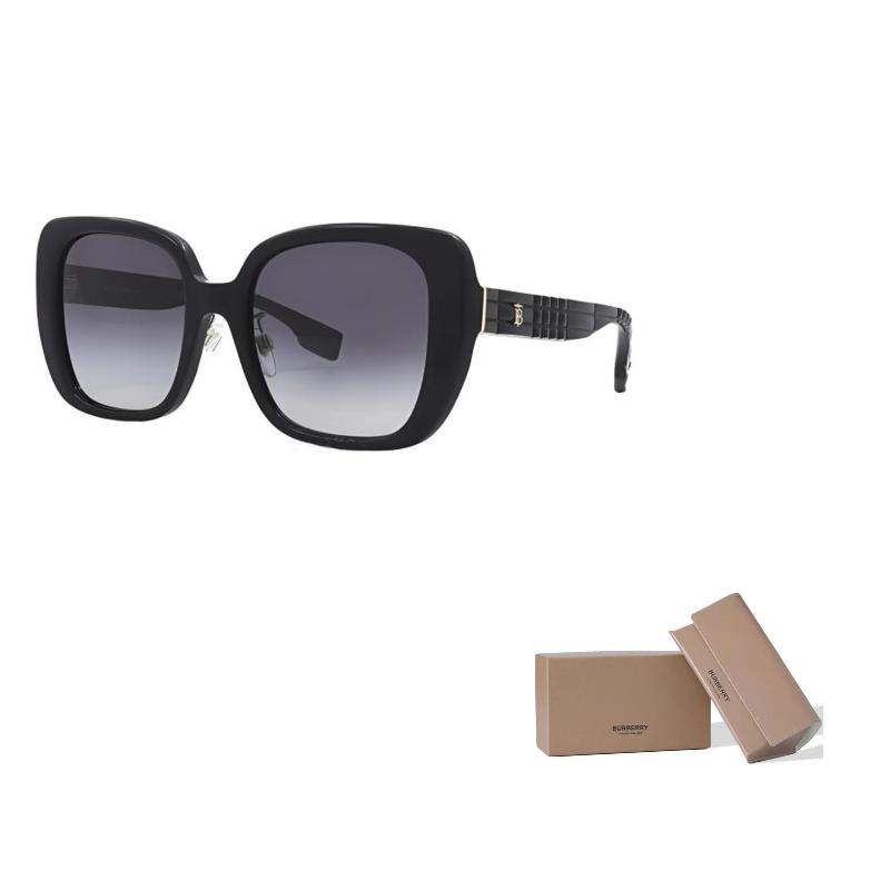 Burberry Temple Check Plastic Butterfly Sunglasses Women's Black