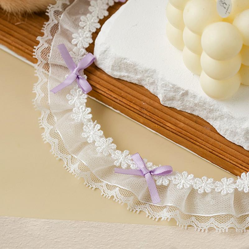 1yard Butterfly Knot Lace Embroidery Decorative Woven Tape Trim Ribbon Polyester Ribbon Fabric DIY Crafts Supply 3.8cm wide