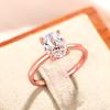 Elegant Oval Cubic Zirconia Finger Ring for Women Simple and Classic Design Wedding Engagement Accessories Hot Jewelry