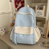 Schoolbag Qingti Milk Green New Korean Version Contrasting Color Plaid Backpack Student Schoolbag Women's Large-capacity Simple Versatile Backpack
