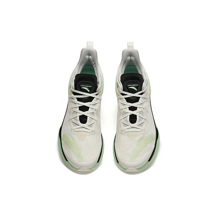 Anta Nitrogen Technology Cushioning Speed Sports Shoes Men Running Shoes White Green 112225680A-1