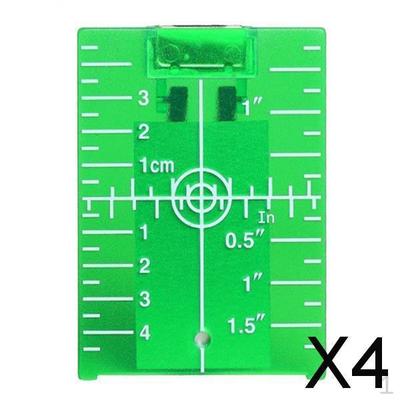 4xMagnetic Floor Laser Target Plate Card with Stand for Beam Application Green