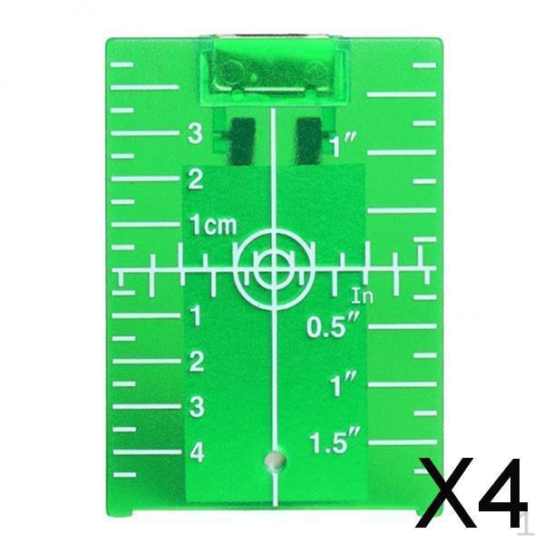 

4xMagnetic Floor Laser Target Plate Card with Stand for Beam Application Green
