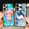 Axolotl Cartoon Cute Plating Phone Case For Xiaomi Redmi Note 14 15 Pro Plus 13 12 11 11S 11T 10 9S 9 5G Anti-Fall Airabag Cover