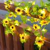 LED Sunflowers String Lights 2M 5M 50 Bulbs Ivy Rose Plant String Lights Christmas Wedding String Lights for Bedroom Wall Decor