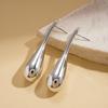 European and American metal style oval hollow chain earrings light luxury high-end stud earrings personalized niche earrings women