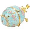 Hand Made Enameled Easter Egg Jewelry Box Organizer Home Desktop Decor Ornaments Gifts