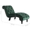 Vidaxl Chaise Longue, Green, Upholstered with Velvet