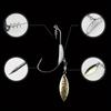 3pcs 4.5g,5.5g,7.2g Barbed Fishing Hooks with Lock Needle Lead Single Hook Crank Hook Fishing Tackle