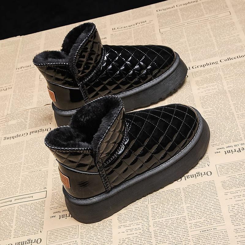 Thick-soled snow boots for women's 2025 new winter waterproof and non-slip velvet thickened foreign-style warm Northeast cotton shoes