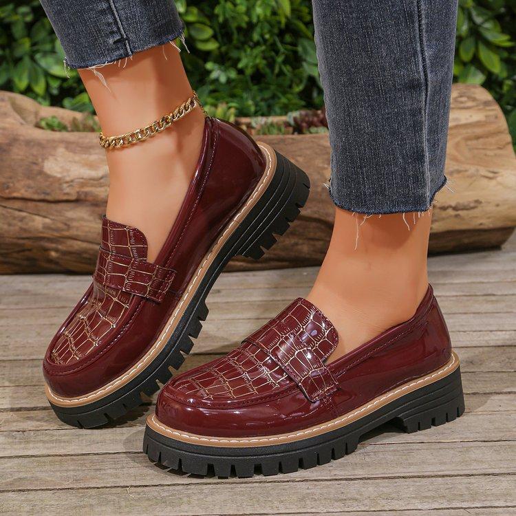 Spring Chunky Sole Loafers – Versatile Casual Shoes for Women, Versatile Casual Slip-On Shoes, Breathable Lightweight Comfortable Footwear