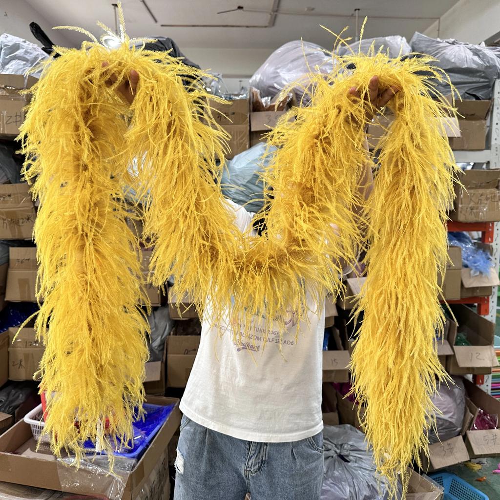 DIY 2 Meter Flauschige Straußenfeder-Boa 1-lagig bis 20-lagig Dick Schal aus hochwertigen Federn zur Dekoration von Brautkleidern Individuell anpassbarer DIY-Schal