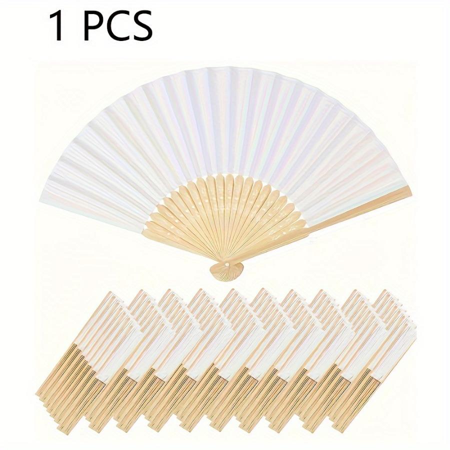 Vintage Style Paper Paddle Fans  - Elegant Foldable Handheld Fan for Wedding & Party Decor - Chic Cooling Accessory