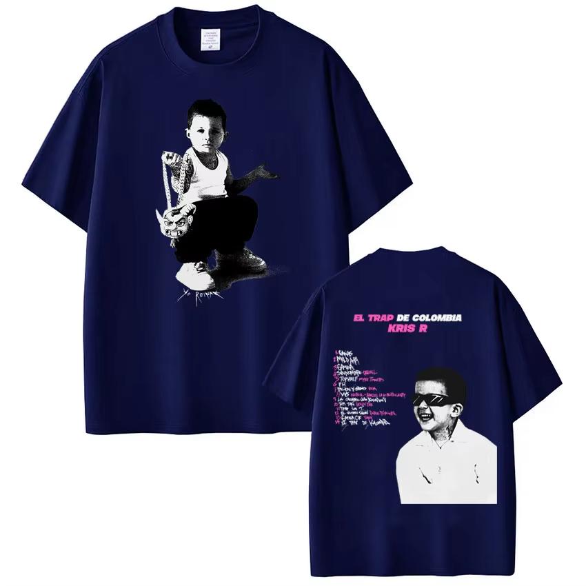 Rapper Kris R New Album 2026 Print Tshirt Unisex Women Fashion Vintage Tshirt Summer Shortsleeved Top Casual pure Cotton Tshirt