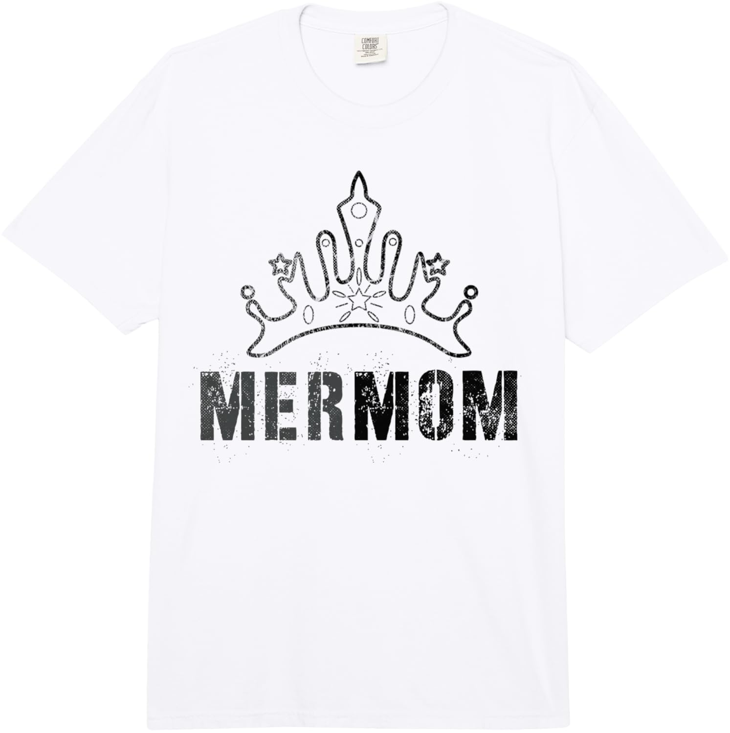 Funny MERMOM Protector Team Mermaid Mom Mother-Daughter Dad Comfort Colors Adult Heavyweight T-Shirt S разноцветный