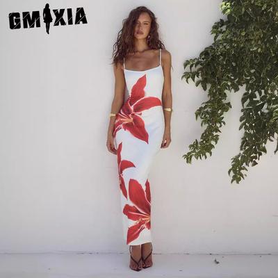 Women's Fashion Summer Spring Solid Color Print Sleeveless Suspenders Casual Dresses