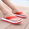 Spring and Summer Beach Slippers Women Casual Massage Durable Flip Flops Beach Sandals Female Wedge Shoes Striped Lady Room Slippers