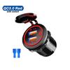 LED Car Charger Car Charger with Touch Switch Dual USB Waterproof Power Socket Fast Charging Plug Car Modification Charger