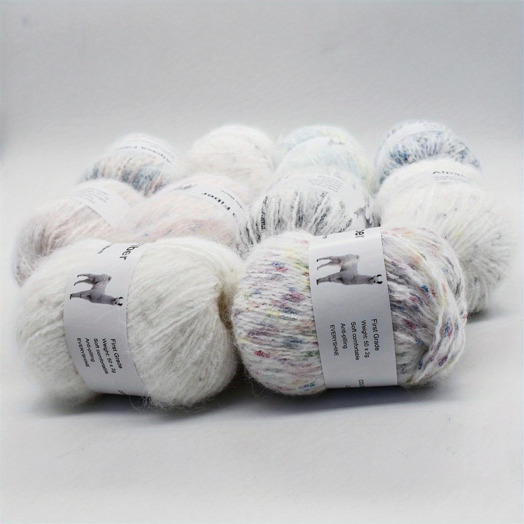 6-Pack Soft Cashmere Wool Acrylic Blend Yarn (50g/280m Per Skein) Multi-Color for Knitting & Crocheting Sweaters 3.5-4.5mm Needle/Hook Handmade Yarn