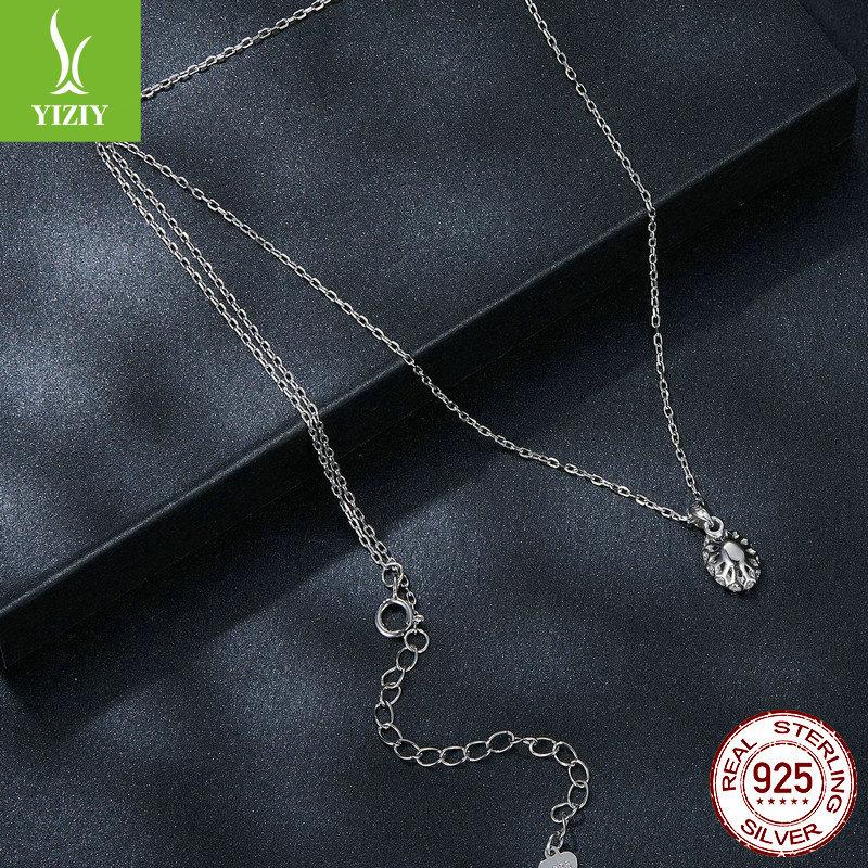 Classic Oval One-Carat Mozzarella Diamond Necklace, Resplendent High-End S925 Sterling Silver Collarbone Chain