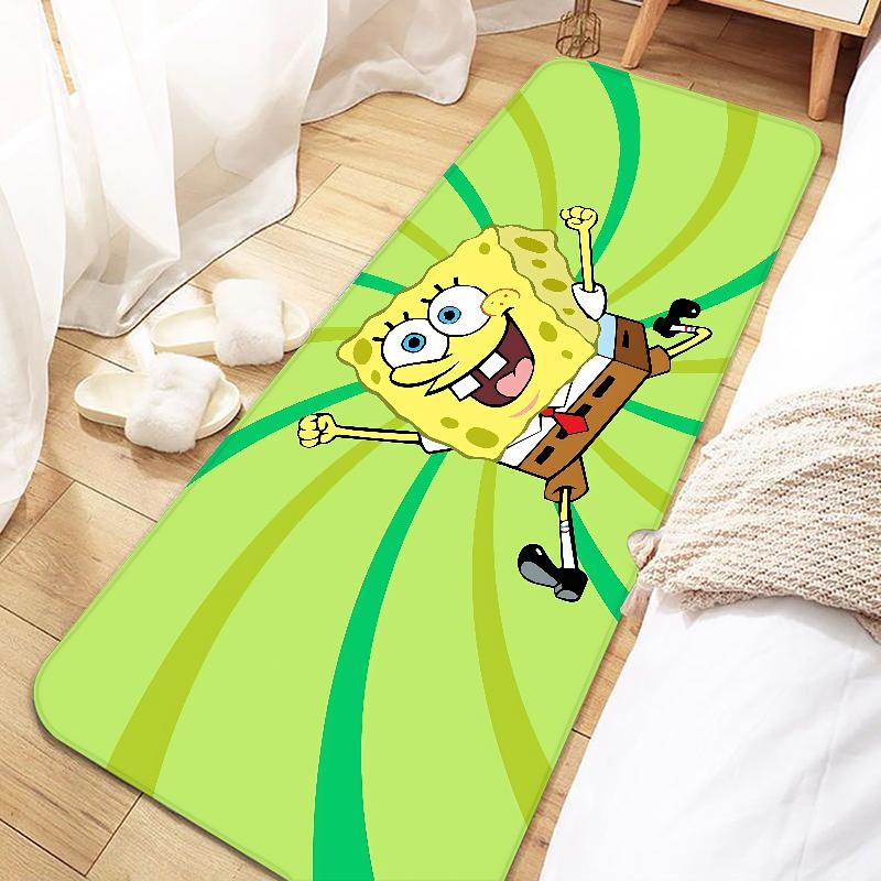 Cute SpongeBobs Cartoon Door Mat Entrance Non-slip Washable Kitchen Carpet Living Room Hallway Rugs Bathroom Bath Door Mats