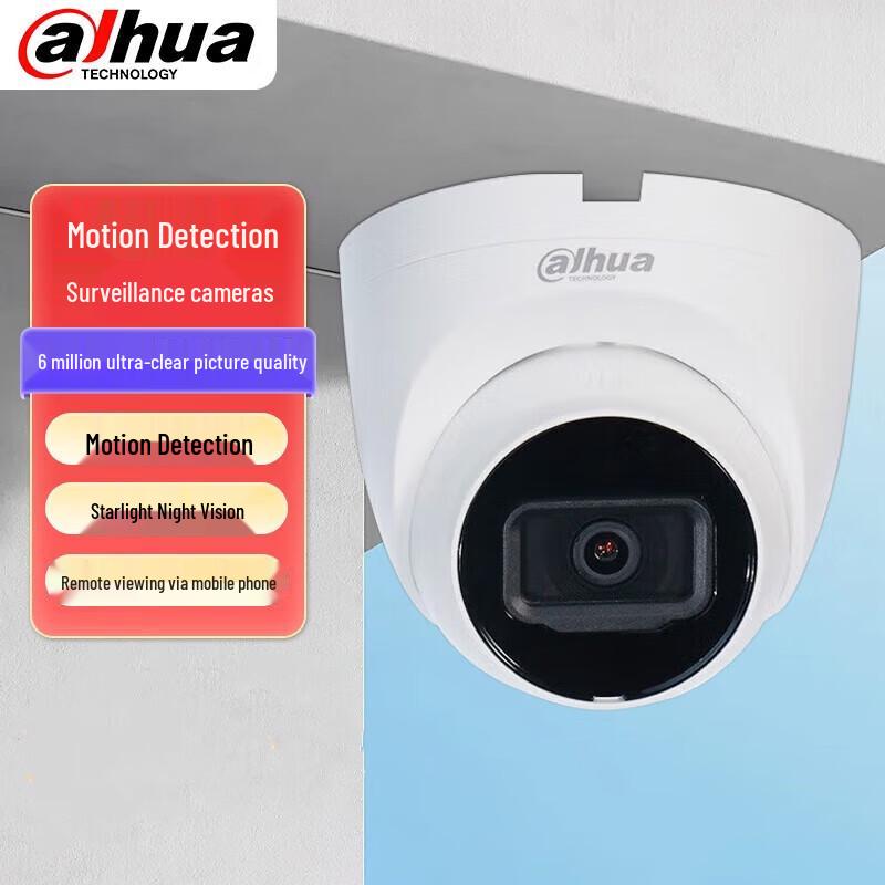 

Dahua 6MP Starlight IR Dome IP Camera CN plug (adapter included)