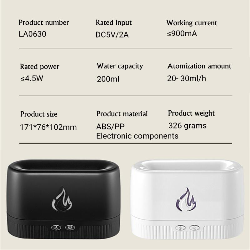 Usb Elektrische Aromatherapie Luftbefeuchter Diffusor Hause Zimmer Ultraschall Kühlen Nebel Aroma Ätherisches Öl Diffusor Mit Flamme Lampe