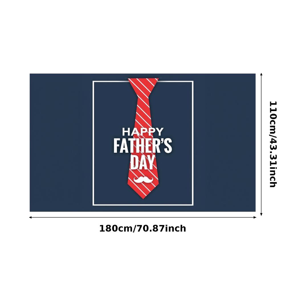 Polyester Material Tie Design Banner Decorative Design Holiday Banner Cartoon Style Red Stripes for Indoor Decoration