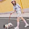 Skechers Colorful Casual Series Solid Straight Casual Shorts Unisex Shorts Cotton-Candy-White L122W057-0074