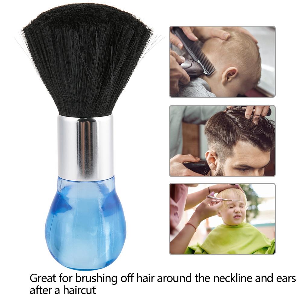 Neck Face Duster Brush Barber Hair Clean Hairbrush Cutting Hairdressing Styling Tool (Blue)
