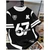 2026 Summer Children's Number Digital Print Pattern Sports American Style Top Round Neck Short Sleeve Cute T-Shirt Girls Clothes