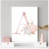 Toile imprimée, images murales pour enfants, décor de chambre à coucher, affiches de bébé, nom de fille personnalisé, peinture personnalisée, affiche d'animal, pépinière