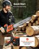 VEVOR Gas Powered Chainsaw 457.2 mm 52CC 2kW 2 Stroke Engine Gas Chainsaw, for Wood Cutting, Tree Trimming & Land Clearing, Throttle-Synced Choke