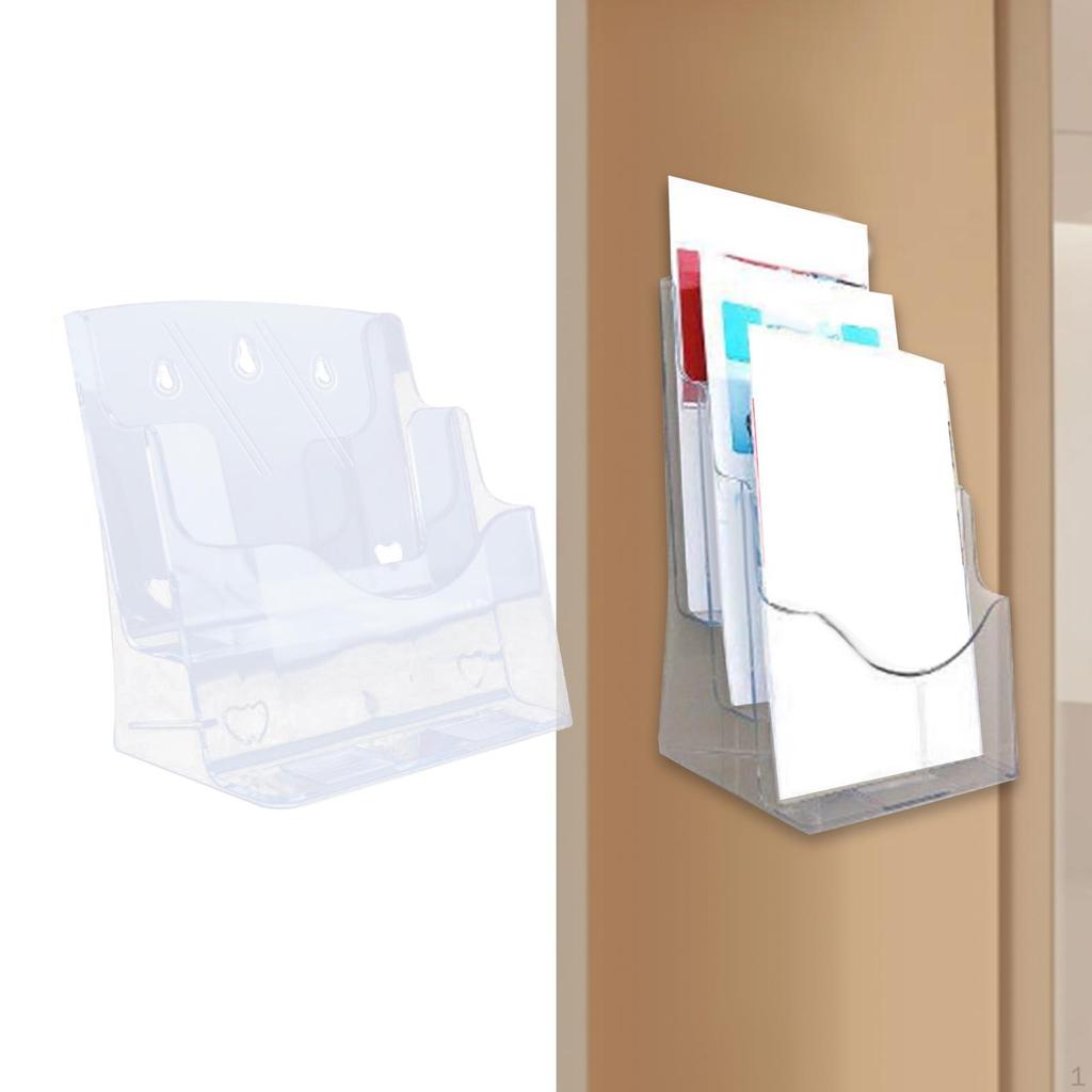 Acrylic Brochure Holder Display Stand Gifts Document Paper Literature Magazine
