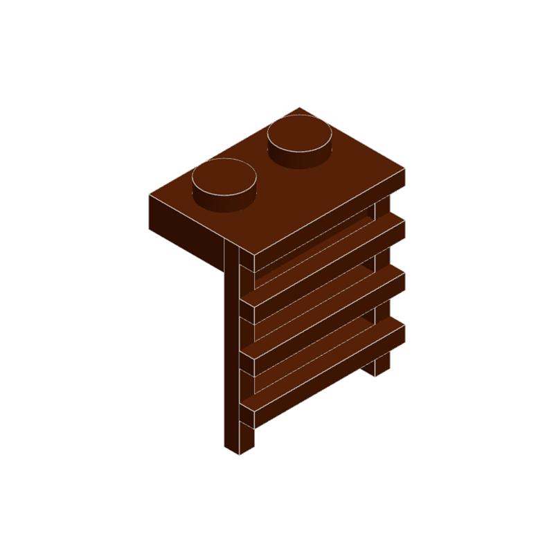 10Pcs 4175  Grille Stripes Building Block Moc Color Ladder Accessories Compatible with Brick Children Toy Gift Box