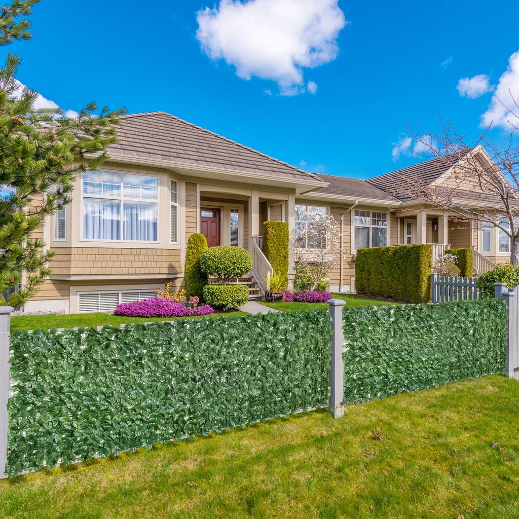 Set of Two 300 Cm Artificial Leaf Hedges