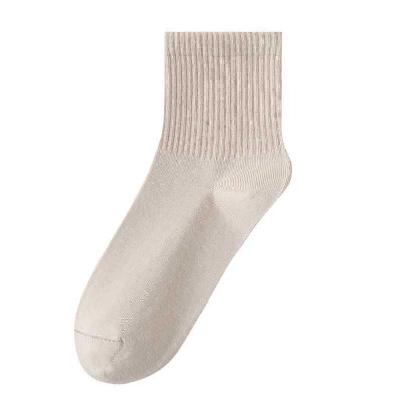 Women's 100% Cotton Short Seamless Socks - Odor-Resistant, Sweat-Absorbent, Antibacterial White Sports Socks for Spring/Summer.