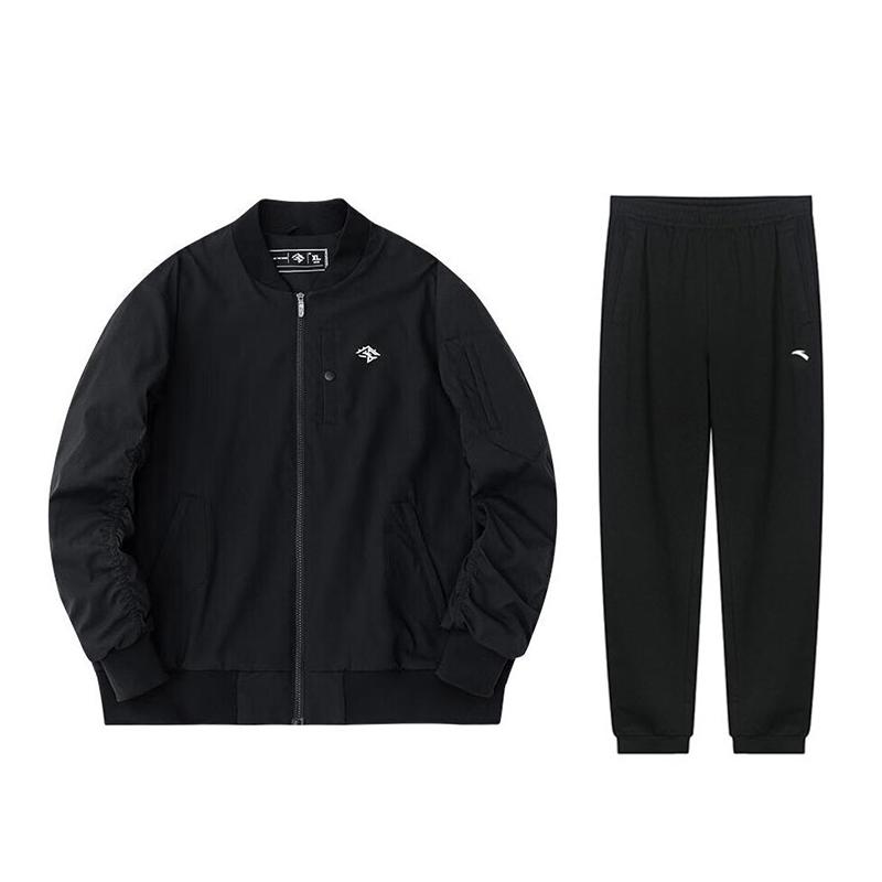 

Anta Printed Loose Baseball Collar Casual Sports Suit Men suits 152411608-4+952337309-1 2XL