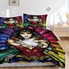 3dílná sada povlečení Wonder Woman, Sada povlečení, Měkký pohodlný povlak na přikrývku, Do ložnice, Pro hosty (1*Povlak na přikrývku + 2*Povlaky na polštáře, Bez výplně