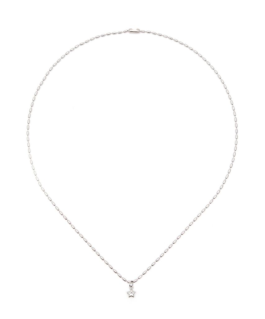Polalita Surgical Twist Chain Star Necklace (Plt-Nl-064_Sv)