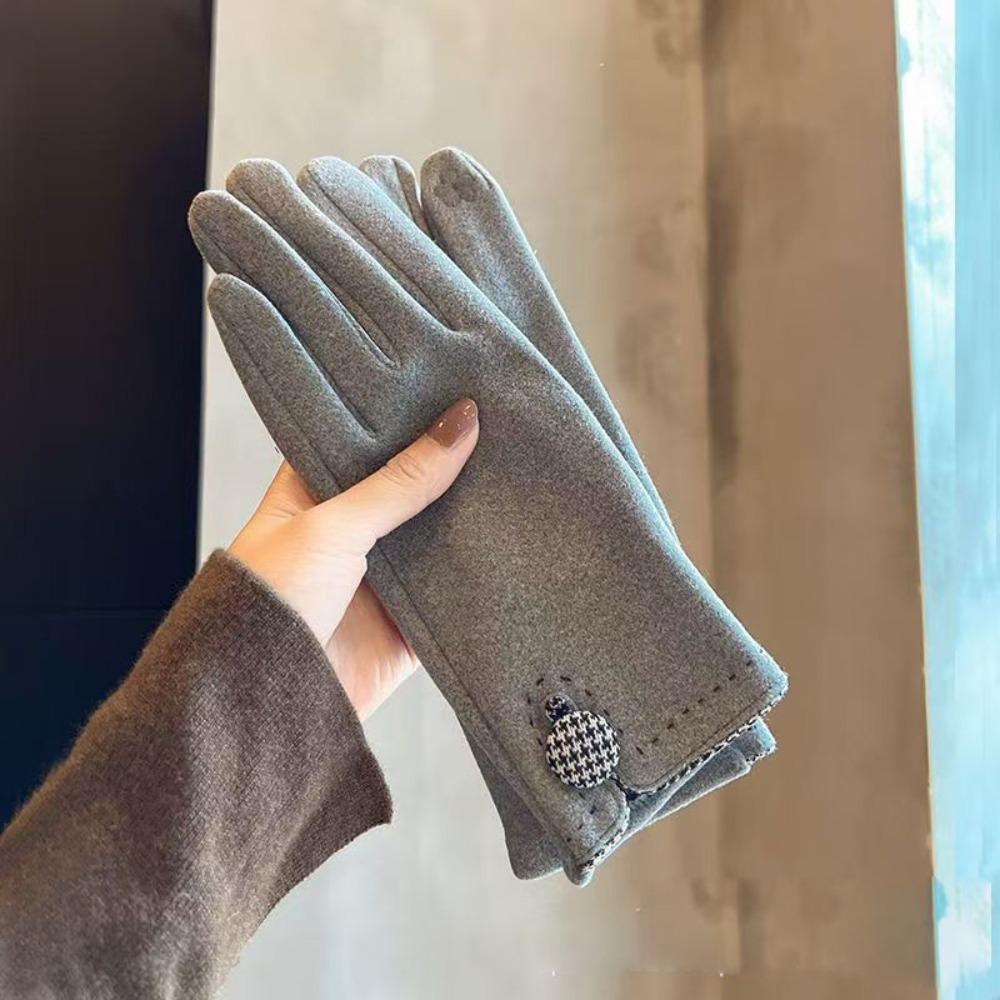 

Full Finger Winter Gloves Touchable Screen Driving Mittens 2024 Skiing Gloves Unisex сірий