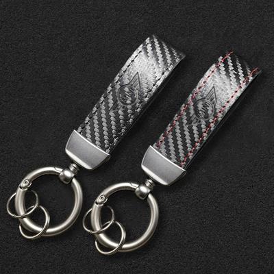 Kohlefaser Leder Auto Logo Schlüsselanhänger Schlüsselring Halter Für BMW Mini Cooper R50 R53 R55 R56 R60 R61 F54 F55 F56 F60 Zubehör djpxh44