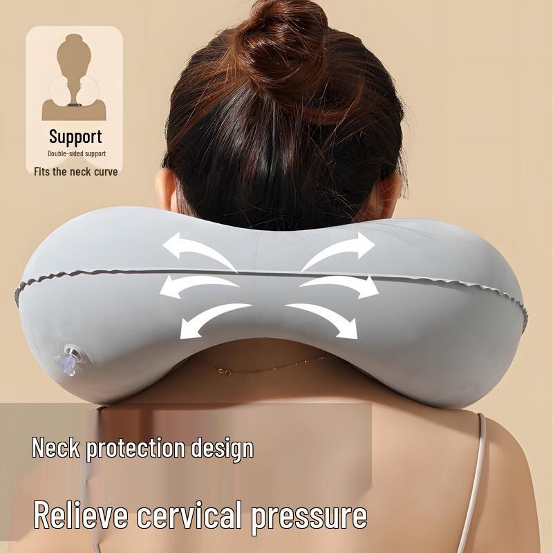 UOSUUOSU Press-to-Inflate U-Shaped Travel Neck Pillow