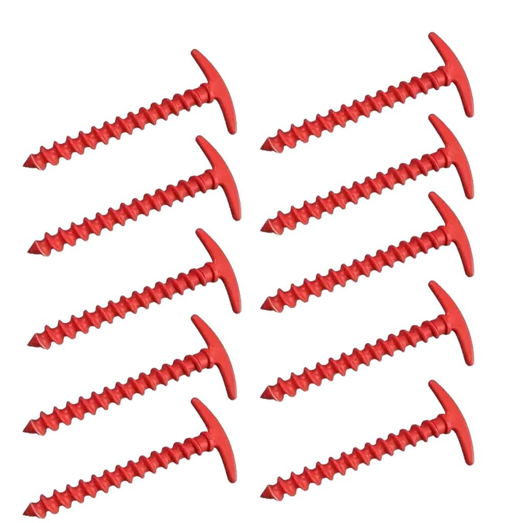 Outdoor Camping Windproof Tent Stakes Nylon Plastic Spiral Ground Pegs for Camping Picnic